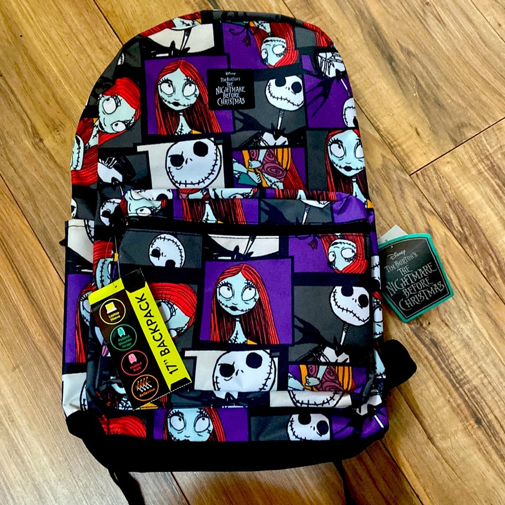 Disney Tim Burton’s The Nightmare Before Christmas 17” Backpack Bookbag NWT